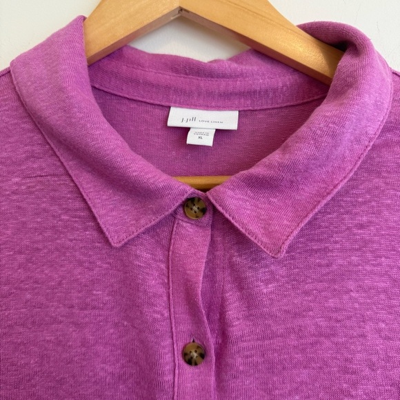 J. Jill Lavender Linen Top - Picture 6 of 9